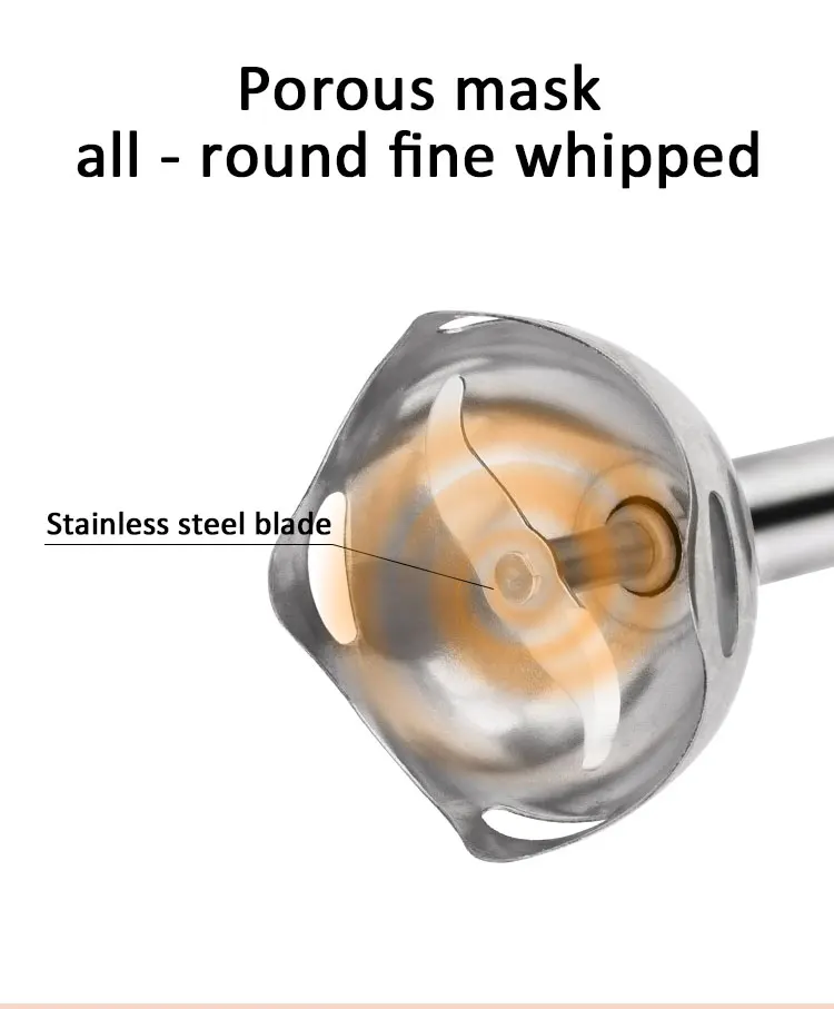 Immersion Blender Button Controls Electric Plastic Household Stylish Hand-held Stick Blender Kitchen Cooking Mixing