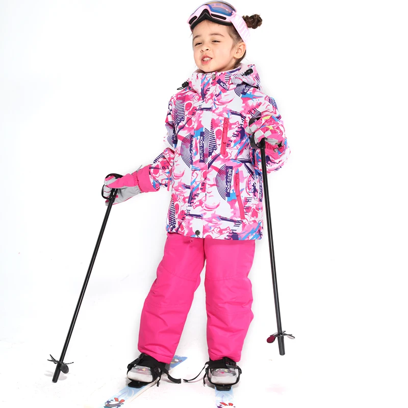
Kids Ski Suit Windproof Waterproof Warm Snow Set Pants Winter Skiing 