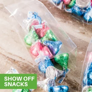 Heat Sealable Flat Bottom Bag Plastic Clear Gusset Bags with Paper Insert  Cellophane Cello Bag