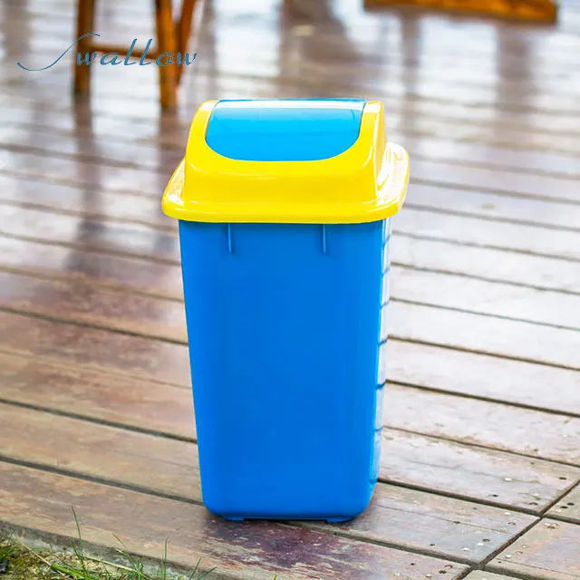Buy Plastic Dustbin / Garbage Bin swing with Lid - Multi Colour Online at Best Price - Swallow