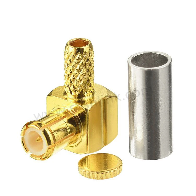 MCX male plug right angle crimp for RG316 RG174 RG188 RF Coax Connector Adapter