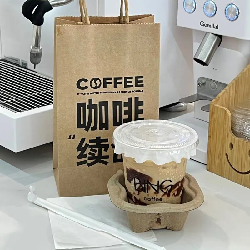 Yoghurt Drink and Snack Cups Neat Food & Beverage Plastic with Container Clear Plastic Glass Disposable 2 in 1 Single Wall