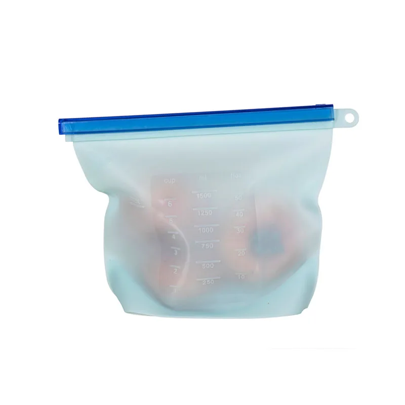 Eco-Friendly Ziplock Seal Silicone Food Bag Food Vacuum Bag