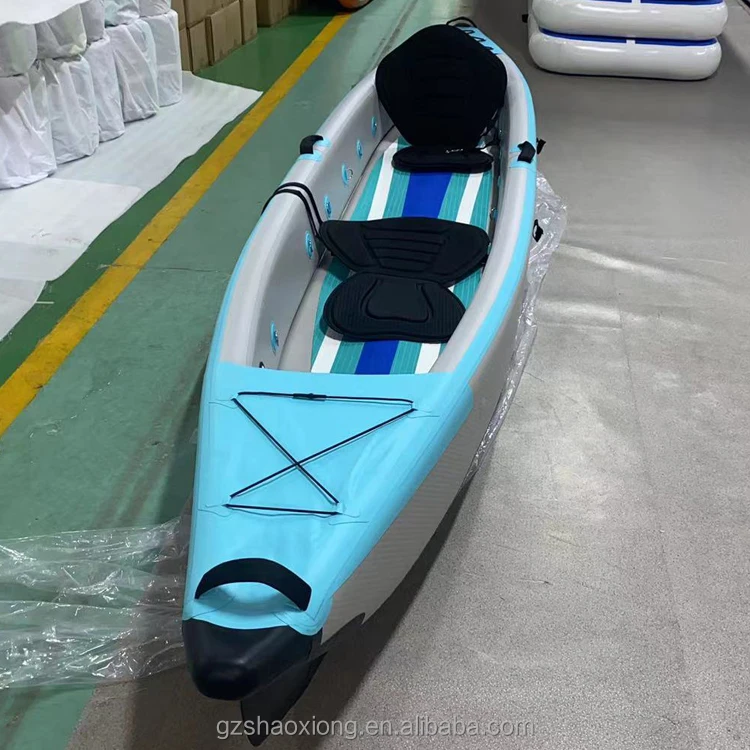 Надувной каяк каноэ лодка 2 человека для рыбалки