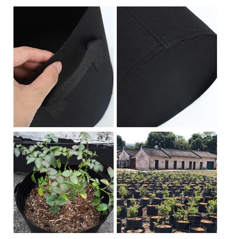 Non Woven Fabric Plant Seedling Bags Nursery Plant Growing Pots Felt Planting Bag Potato Grow Bags 2 Gallon Fabric Planter Pot