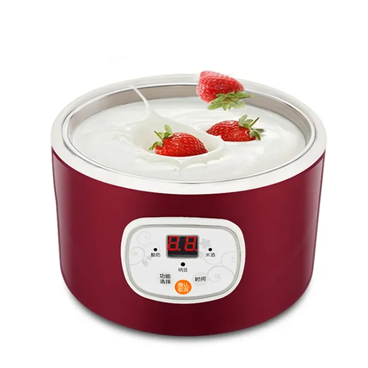 1L 15W Small Thermostatic Kitchen Tools Electric Automatic Ice Cream  Maker Machine Smart Time Control Making Yogurt Maker