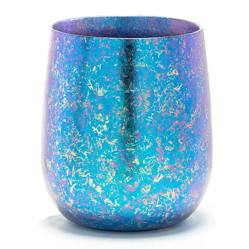 Double metal outdoor tea cup men and women coffee titanium water cup manufacturers wholesale 260Ml Titanium Bottle