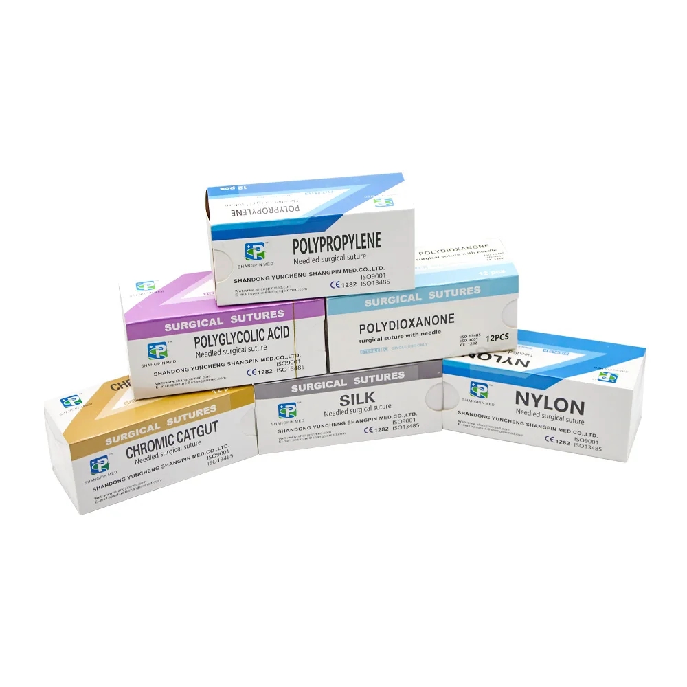 Factory direct suture with threads and needle needles for wholesale