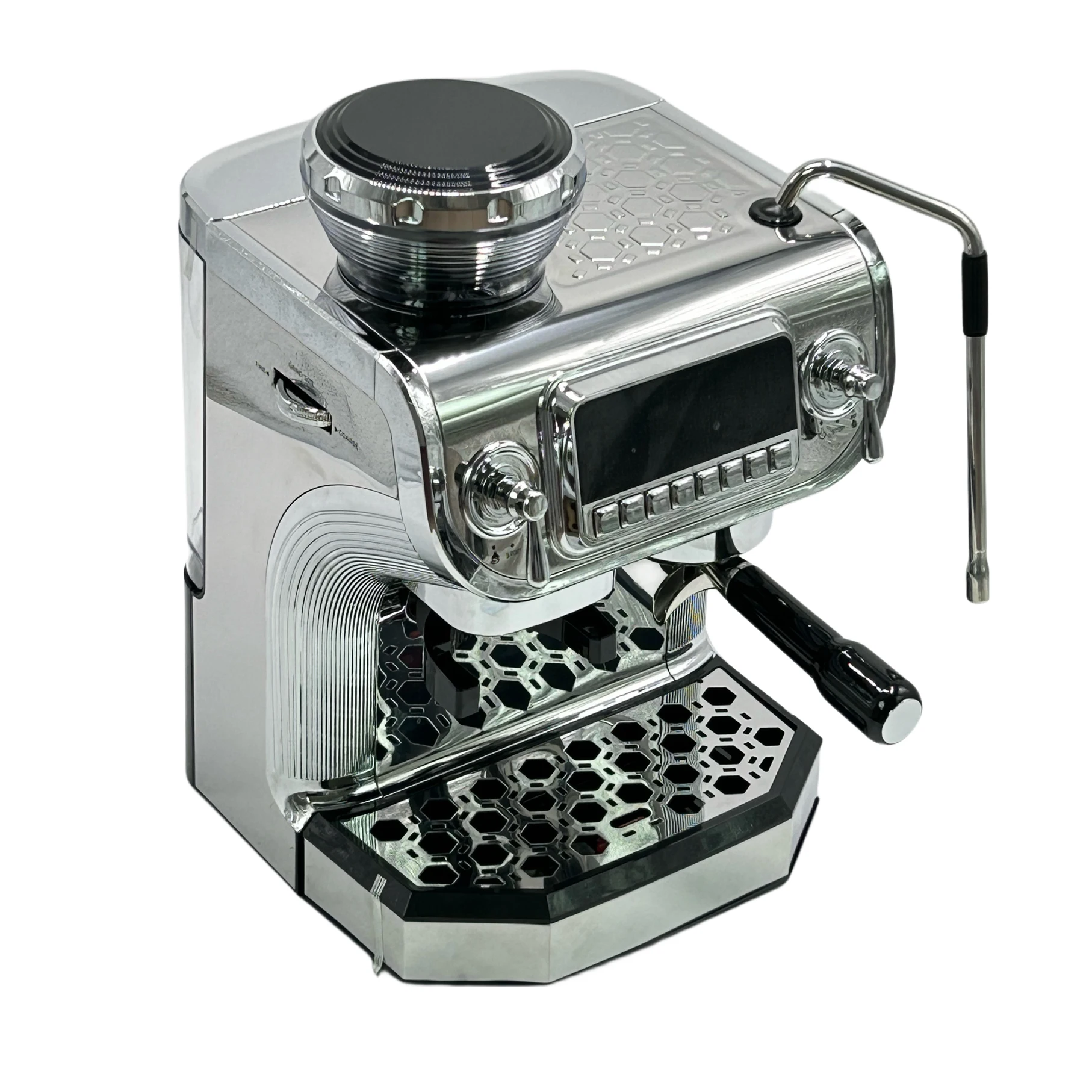 Restaurant Electric Commercial Automatic Cappuccino Espresso Coffee Maker With 3 Hole Steamer and Grinder