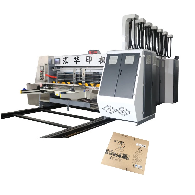 ZHENHUA SYKM Lead Edge Feeder Large Carton Box Flexo Printer Slotter For Corrugated Boxes Making