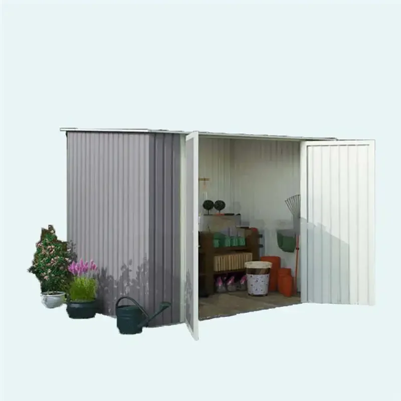 6*8ft Small Outdoor Storage Prefab Tool House Modern Garden Shed Metal with large stock