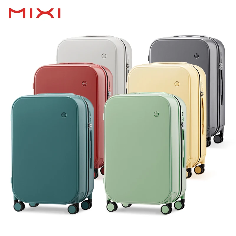Mixi Zipper Carry On Suitcases Spinner Wheels Rolling Smart Custom Traveling PC Luggage Suitcase