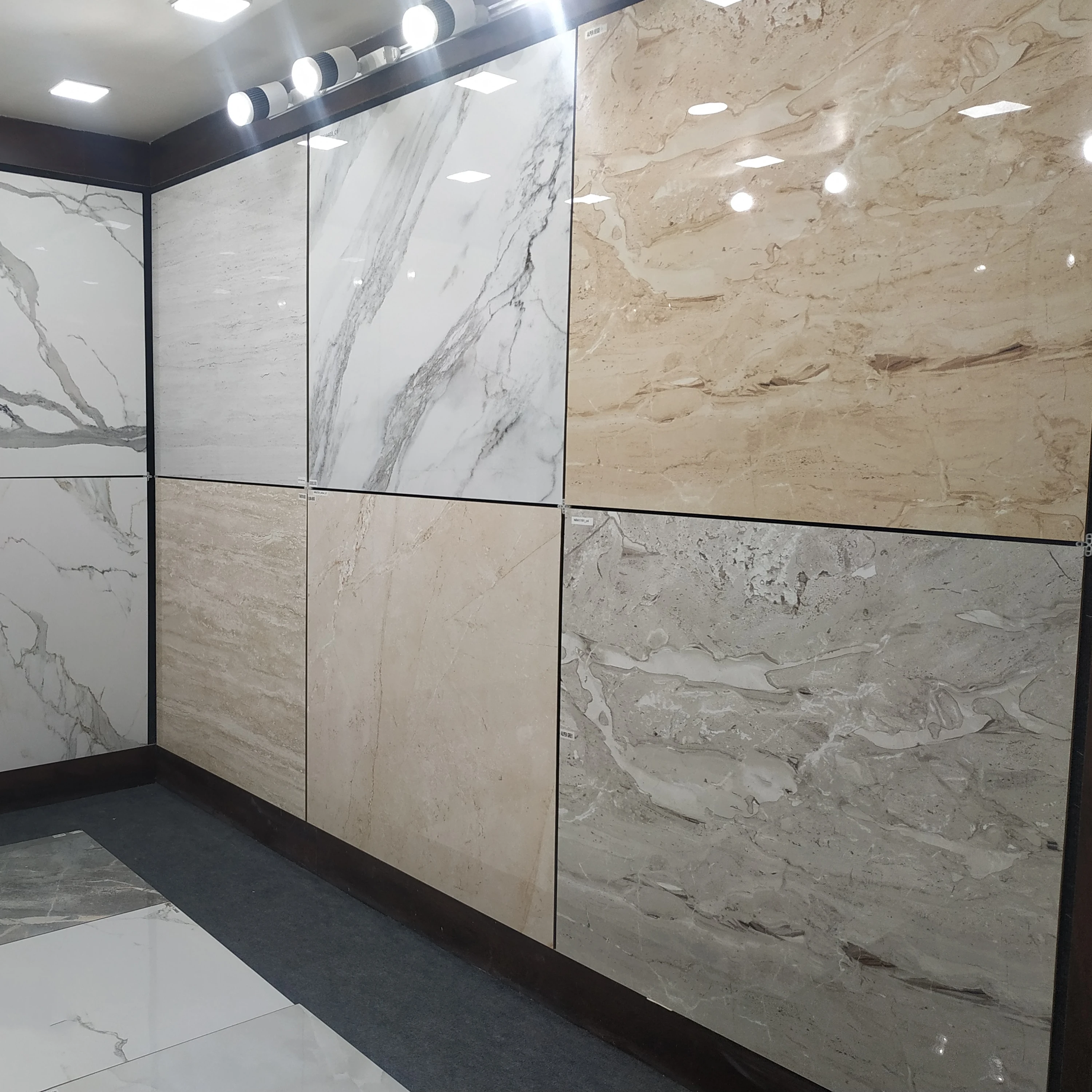 Handmade Ceramic Florida Fire Glazed Marble Tiles 24x24 Homogeneous for Floor Modern Design for Interior and Villa Walls