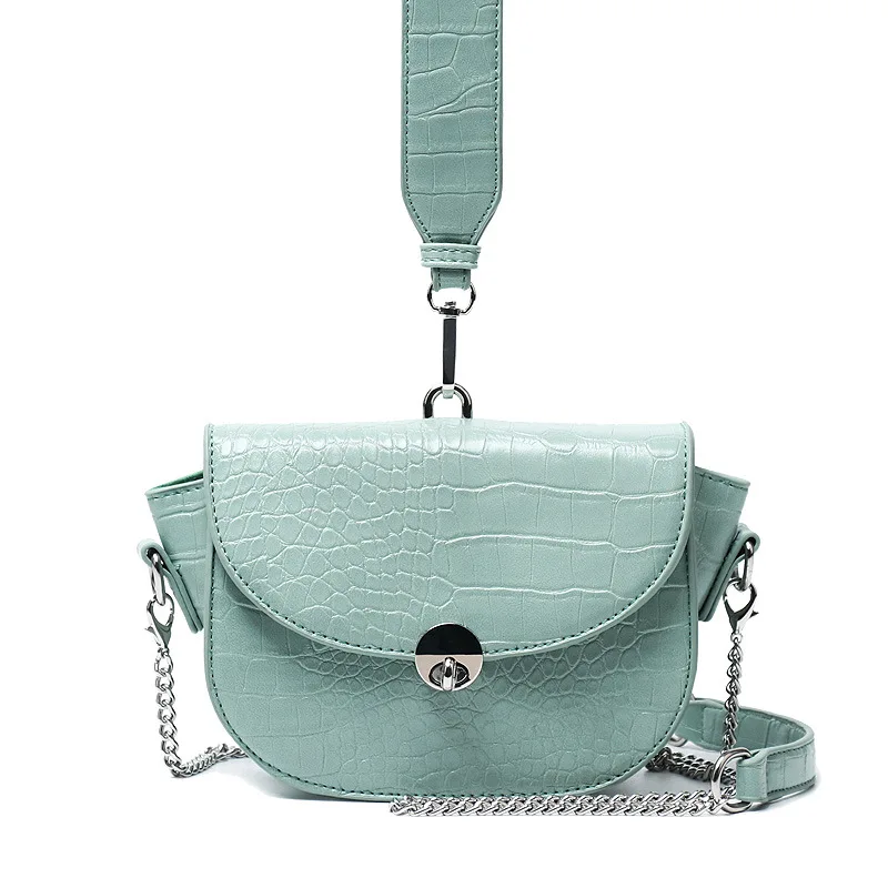 Factory Direct Price 2021 green colorFashion Hand Bags Ladies Crossbody Purses and Handbags Crocodile Pattern Chain Designer Bag