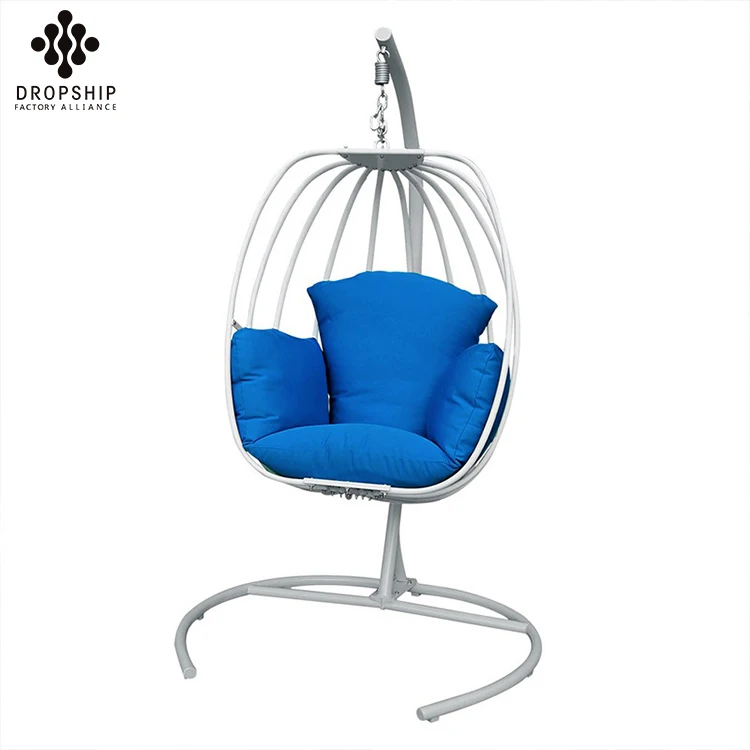 DS-ES0004 2023 factory wholesale rattan furniture indoor garden wicker rattan cheap hanging egg swings+chair