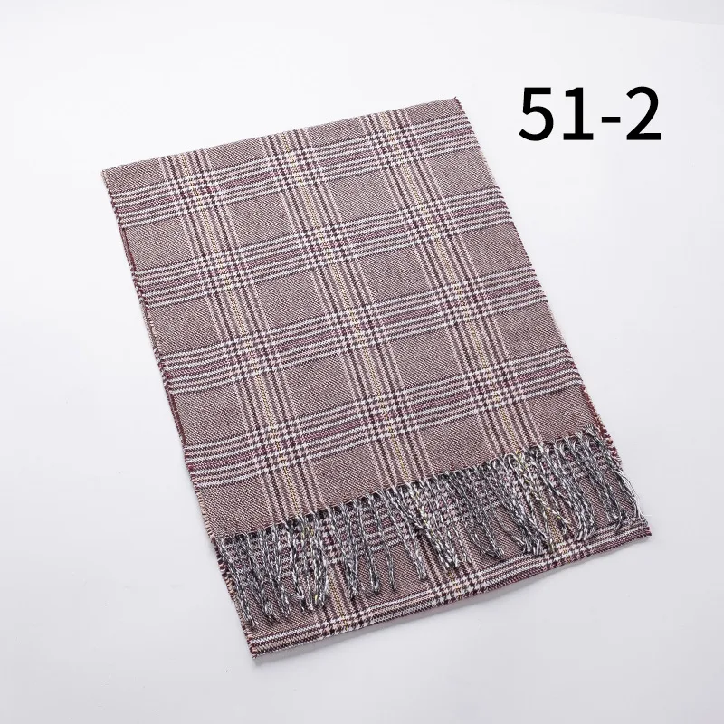Custom Winter Scarf Women Plaid Scarves With Tassel