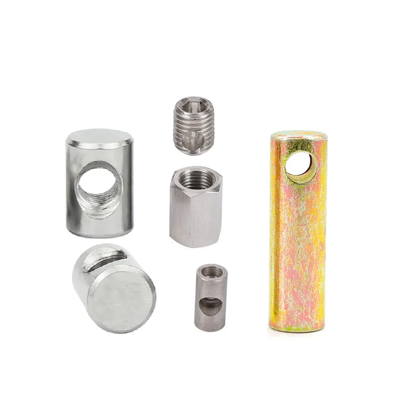good services Custom Stainless,  Steel M3 M4 M5 Slotted Hammer Nut Cross Head Barrel Nuts For Furniture With Hole Barrel Nuts/