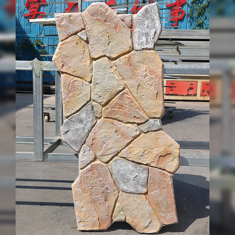Faux artificial Fortress Stone PU stone wall panel Polyurethane wall stones decor PU City Wall Siding block