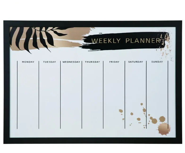 Factory custom Magnetic Drawing Writing Soft Whiteboard Planner Message Board magnetic Weekly Plan Calendar board