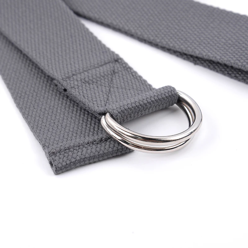 Factory Discounts Double D-Ring Cotton Exercise Yoga Stretching Strap Belt With Buckle