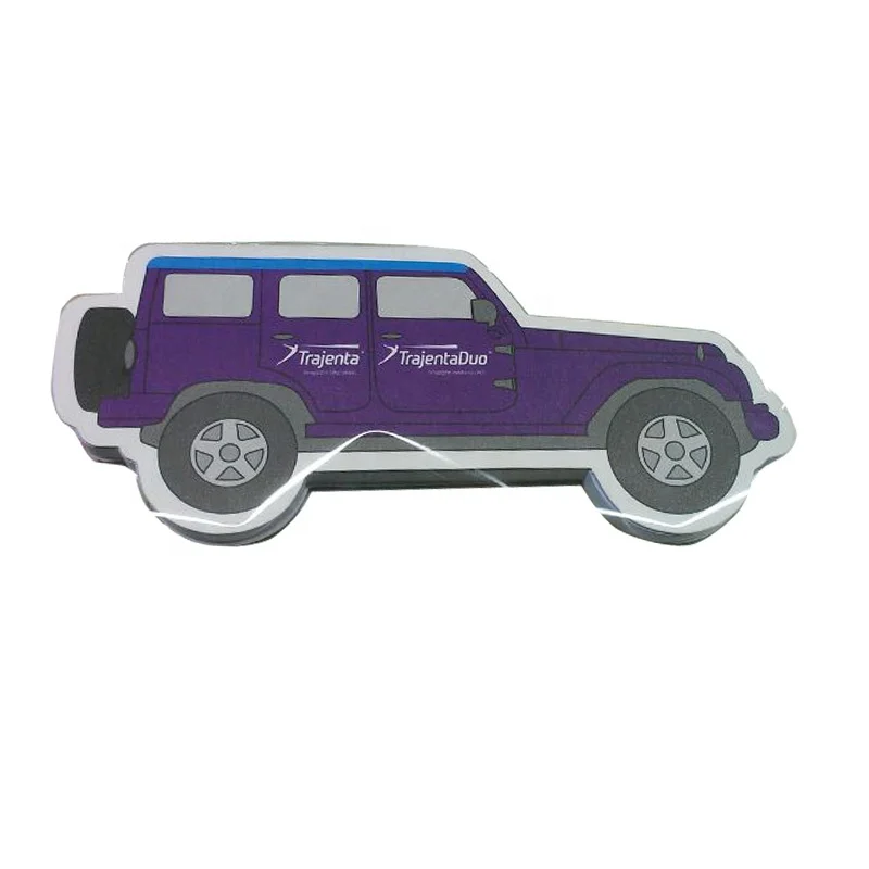 custom logo 3d lorry car shaped memo paper sticky note dispenser