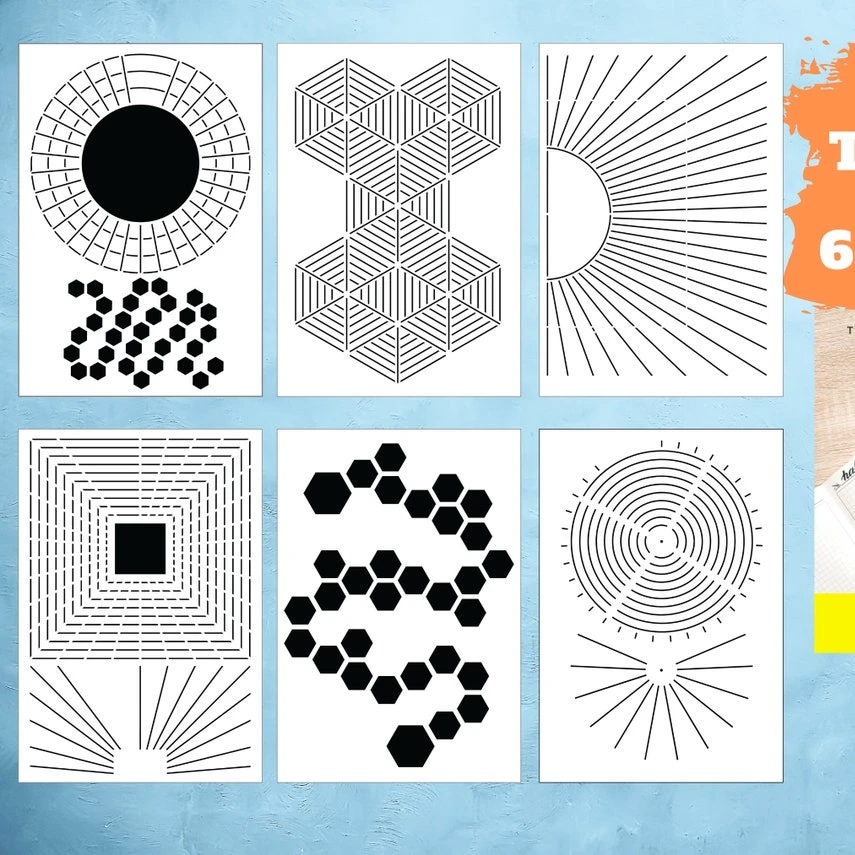 A5 Full Page Factory Custom Designs Habit Tracker Journal Stencils