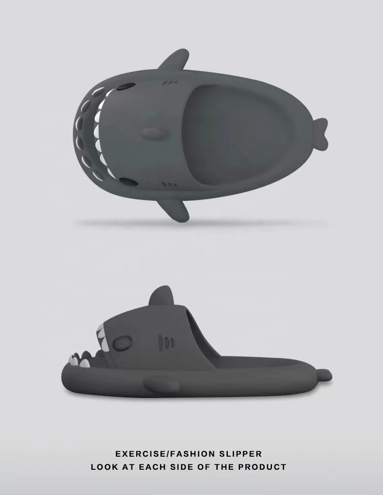 2024 New Hot Sale Summer Waterproof EVA Kids Shark Sandals Children Candy Color Funny Slides Cartoon Home Slippers for Kids