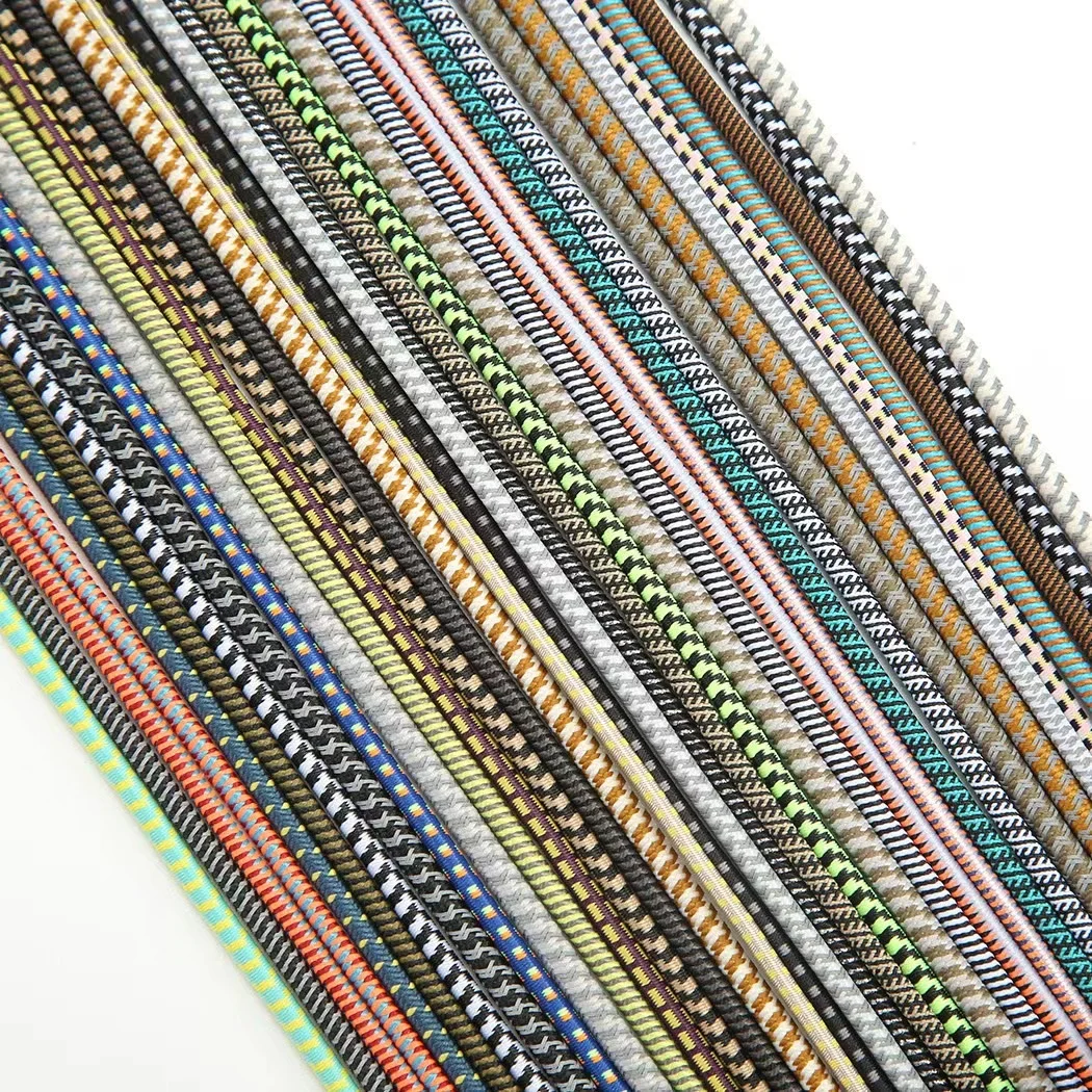 High Strong Strength Elastic Rope Cord Round Braided Elastic Stretch Rope 3mm Round Elastic Cord