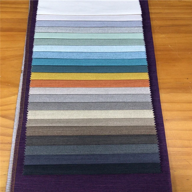 Home Textile fabrics Curtain Colorful Orange Cheap 100% Polyester oxford linen  Fabric For sofa  Living Room Bedroom Office