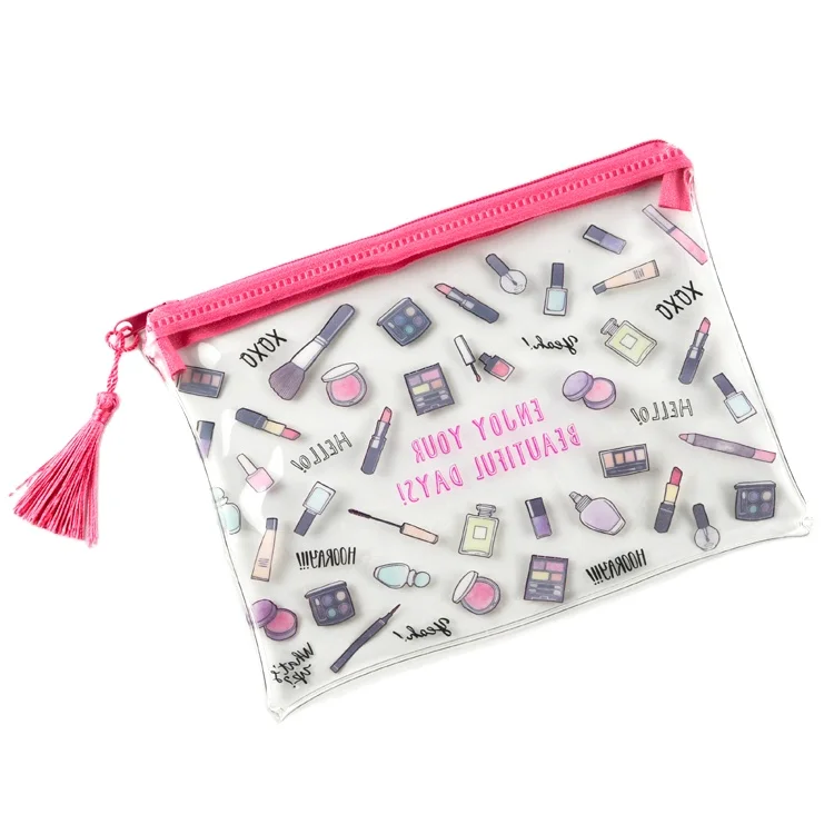 
Custom Logo Printed Cheap Portable Zip Lock Waterproof Packaging PVC Clear Plastic Bags 