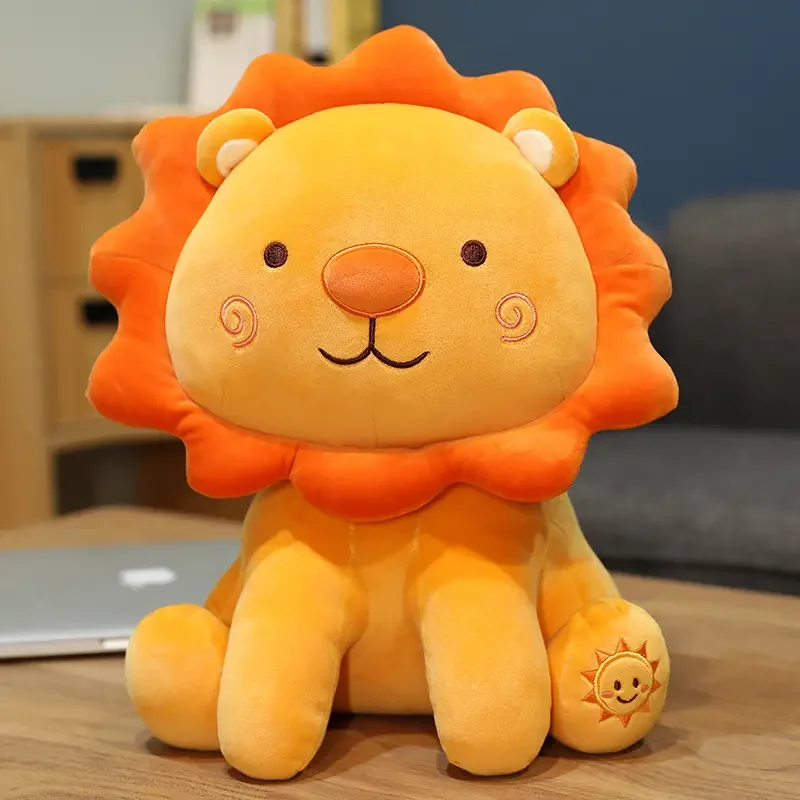 Promotional Cartoon Soft Animals Custom Stuffed Cute Sunflower Lion Animal Toy Stuffed Plush Toys for Kids Home Decoration