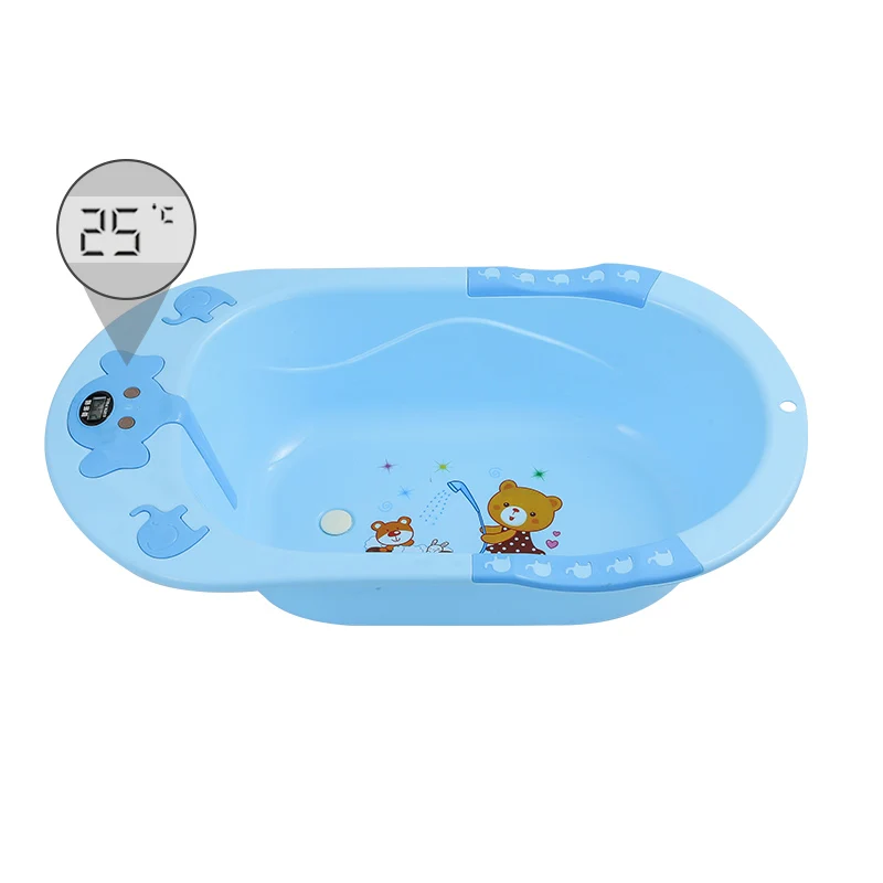 Hot sale PP plastic baby bath tub with temperature for washroom