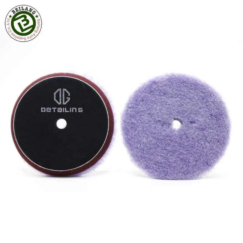 Super  High Quality 5inch Detailing Short Wool Buffing Pad Car Polishing Wool Pad