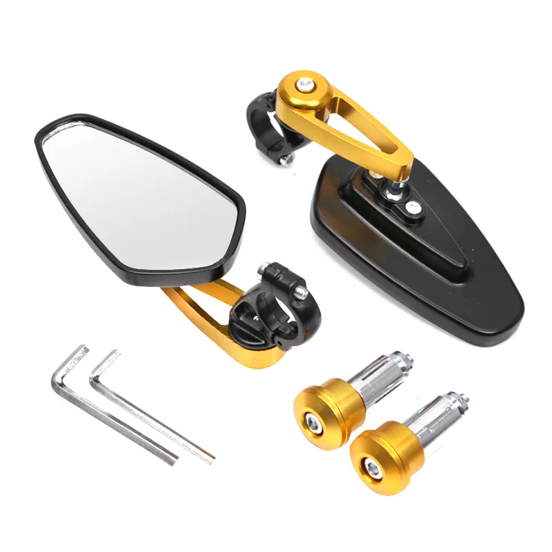 Motorcycle Bike Cruiser Chopper ATV Aluminum Bar End Side Rear View