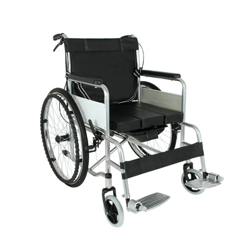 Wholesale folding commode manual wheelchair  lightweight foldable reclining wheel chairs for people with disabilities
