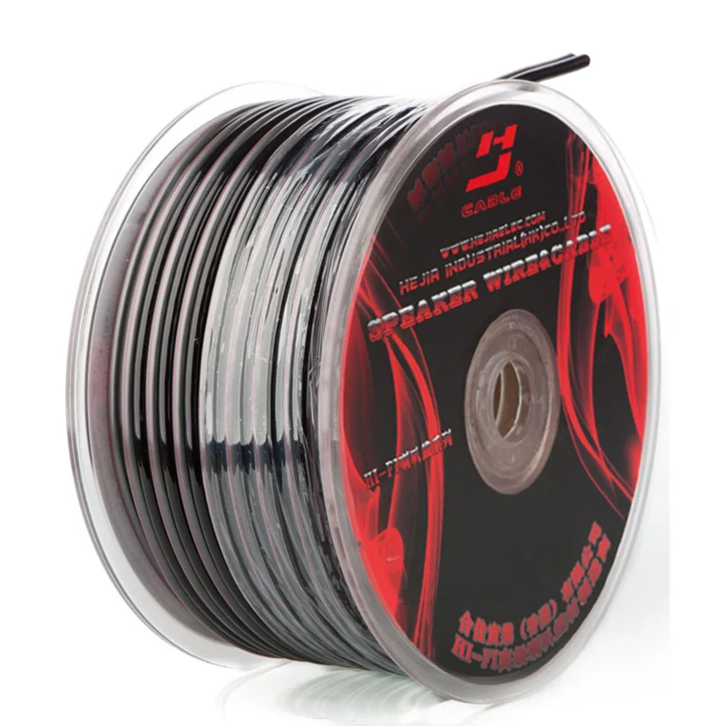 2 Wire 99.99% Oxygen Free Copper Conductor Audio AV Speaker Wire CL2 CL3 Rated For In Wall Use speaker cable with banana plugs