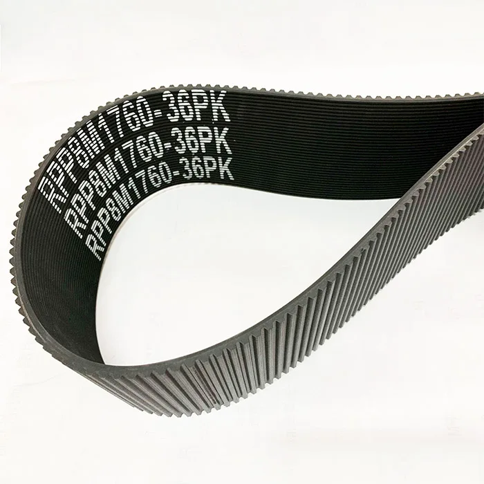 Custom Rubber Teeth Wedge Belt For Agricultural Flour Roller Milling Machine Drive Belt 1552-S8M-30pk 1760-8m-12pk