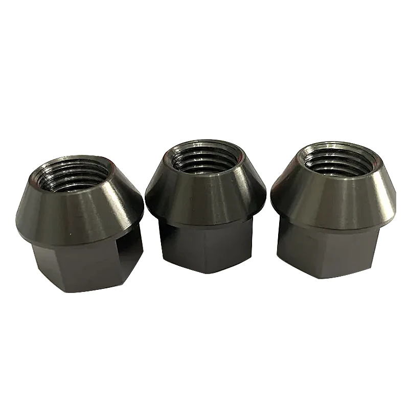 Supply Baoji Titanium Wheel Bolts Lug Nuts M14 X 1.5 Titanium Lug Nut Ti 1/2-20 Titanium Wheel Open End Stud Nut