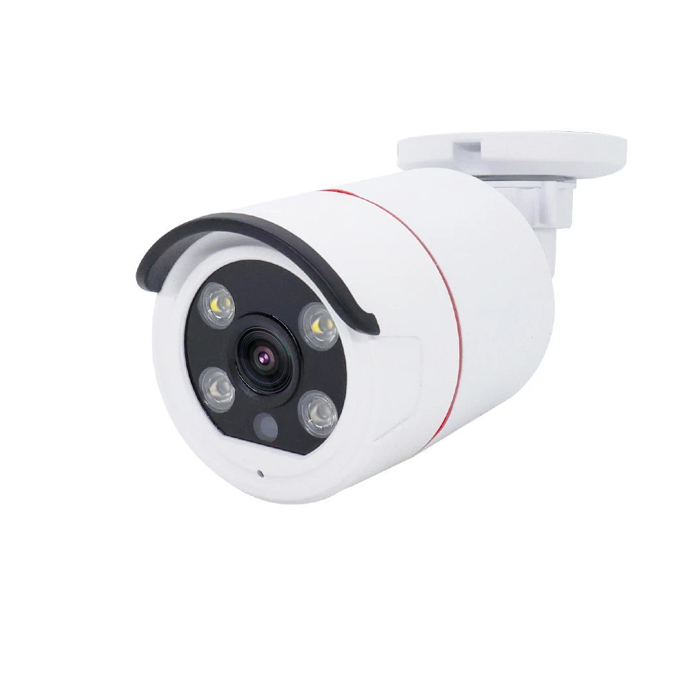 WESECUU 4MP IP Camera Poe Outdoor IP66 Waterproof Audio Alarm System H.265 Color Night Vision Camera security camera