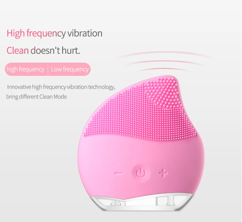  Wholesale Usb Rechargeable Portable Silicone Sonic Facial Cleaner Brush
