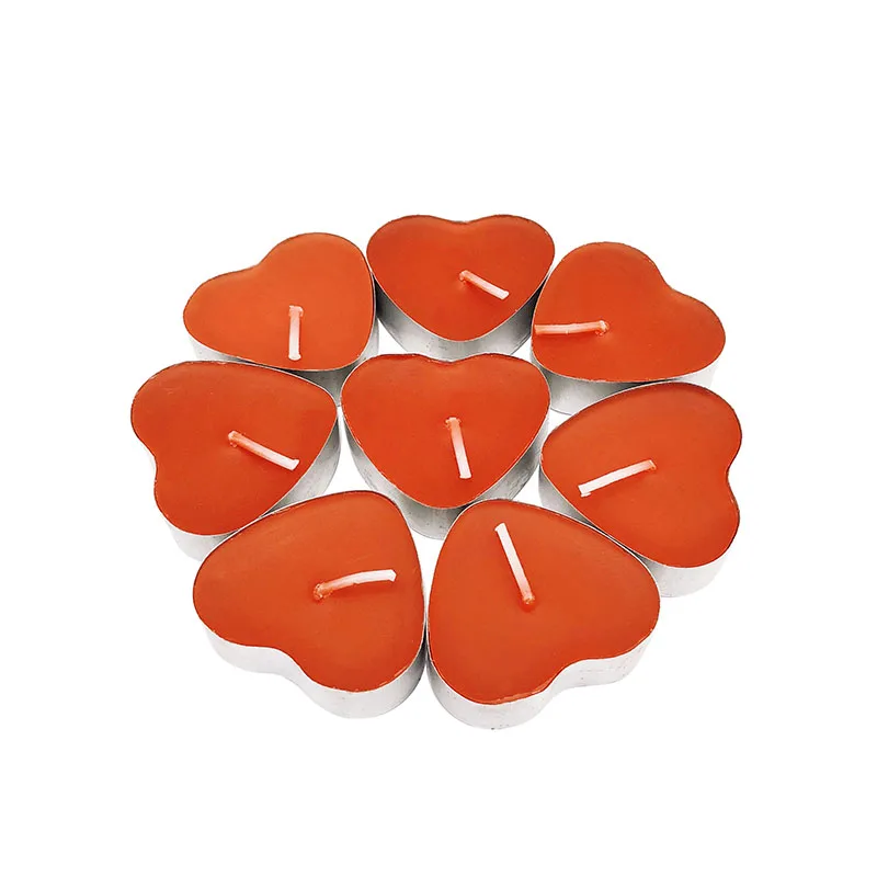 smokeless romantic heart shape scented tealight candle for wedding or Christmas