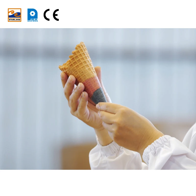 Two-color fully automatic of 51 baking plates 5m long with after sales service sugar cone machine