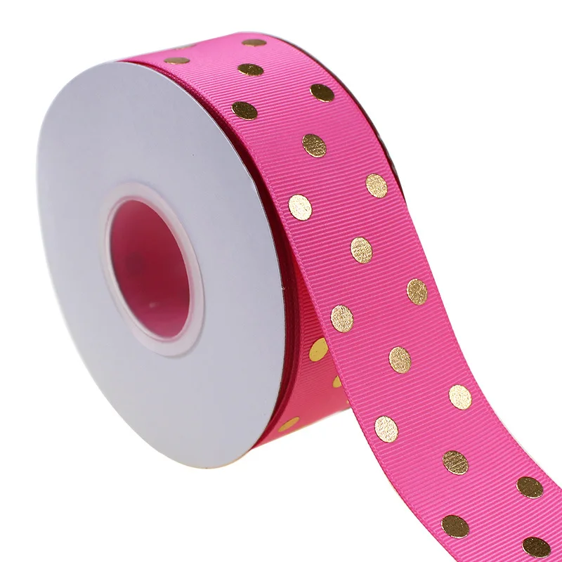 Good Selling Satin Grosgrain Gold Ribbons Printed Ribbon Custom Logo
