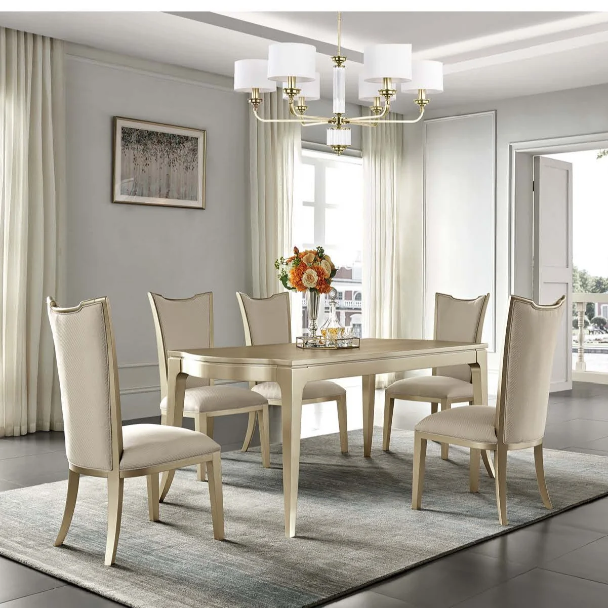 modern dining table luxury marble top home furniture 170 cm Upholstery for Dining Room Set