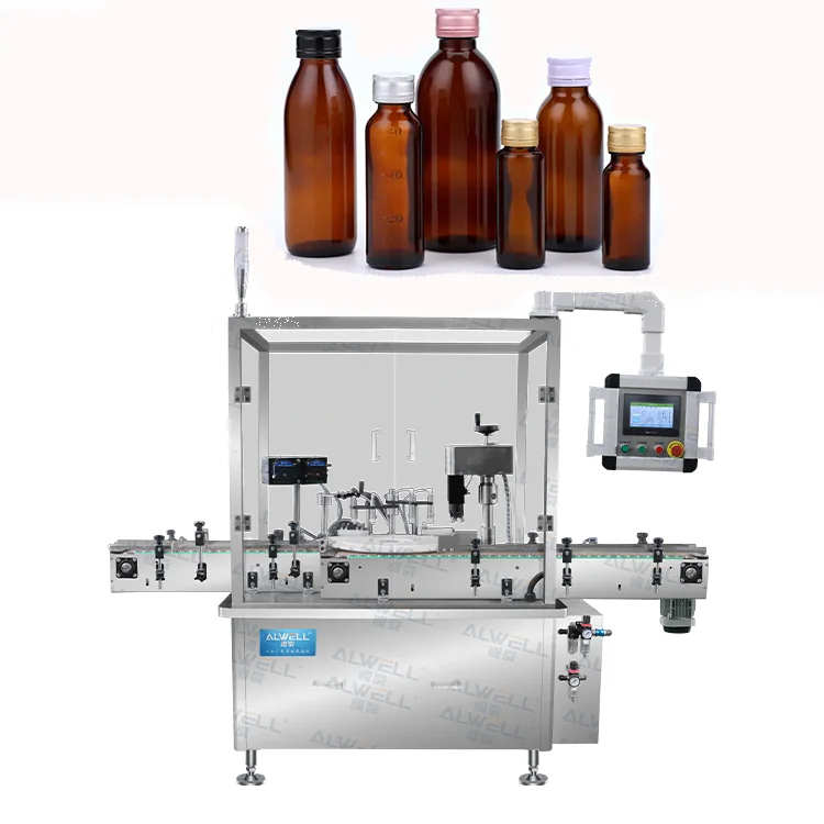 Automatic Oral Liquid Glass Pet Small Bottle Liquid Syrup Filling Machine Price Capping and Labeling Production Line Machine