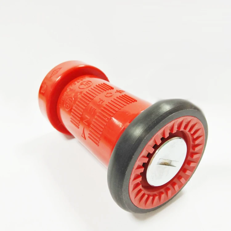 FM UL Factory price  5 years warranty  1 1/2 inch plastic  nozzle Fire water gun forest fire hose connector chrome red