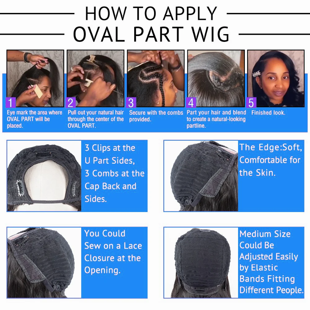 GD Bone Straight Brazilian Human Hair u Part Wig,Cheap Remy Hair Machine Made Wigs,Natural Human Hair u Part Wig For Black Women