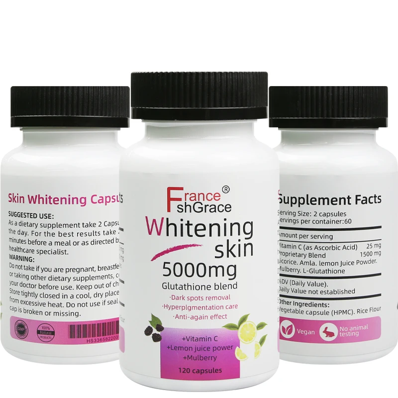 private label skin whitening pills tablets remove dark spot brightening 5000mg  Keto Capsules Series  skin whitening 120capsules