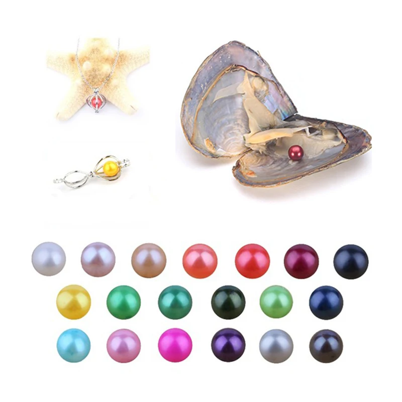 
2021 Natural Big Round Pearls Loose Beads Cultured Fresh Oyster Pearl Mussel Farm Supply Dropshipping Wholesale 5-7mm Multicolor 