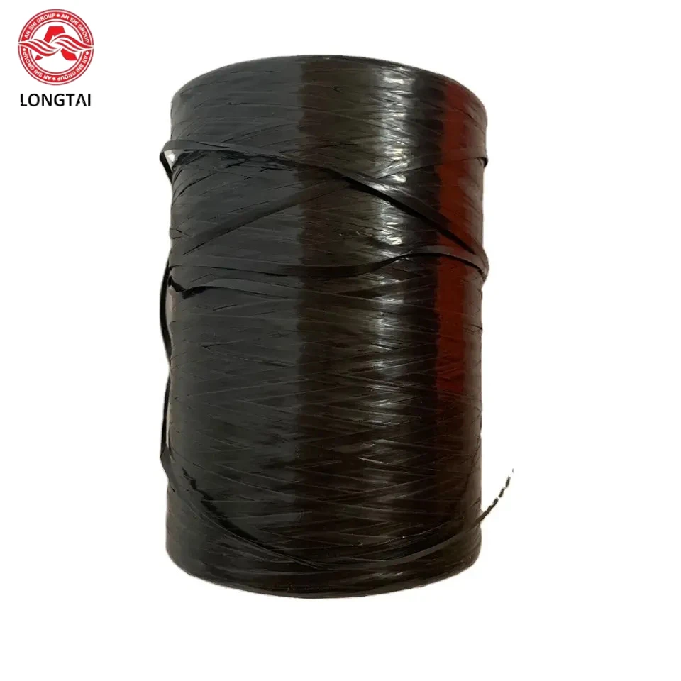 UV Treated Black Flat PP Ribbon Rope Yarn 1100 Denier 1200 D 1 Pounds